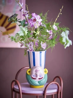 Bloomingville Vase - Miss Jody Ø 14 x H 22,5 cm - Stentøj - Rose