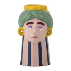 Bloomingville Vase - Miss Jody Ø 14 x H 22,5 cm - Stentøj - Rose
