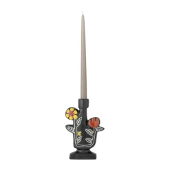 Bloomingville Vivielle Kronelysestage H 21 cm - Stentøj - Multifarvet