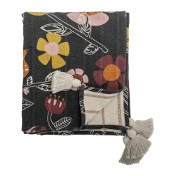 Bloomingville Vivielle Plaid B 130 x L 160 cm - Genanvendt bomuld - Multifarvet