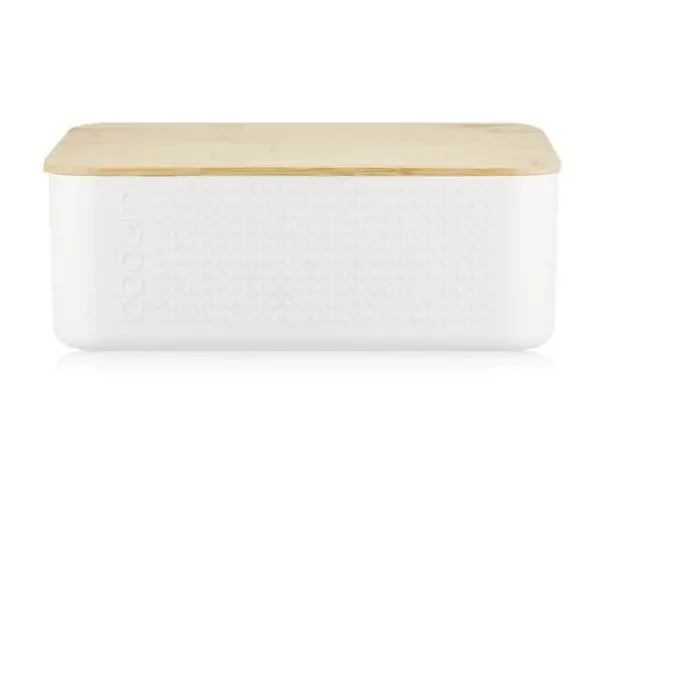 Bodum Bistro Brødboks L 29,4 cm - Plastik/bambus - Hvid/natur
