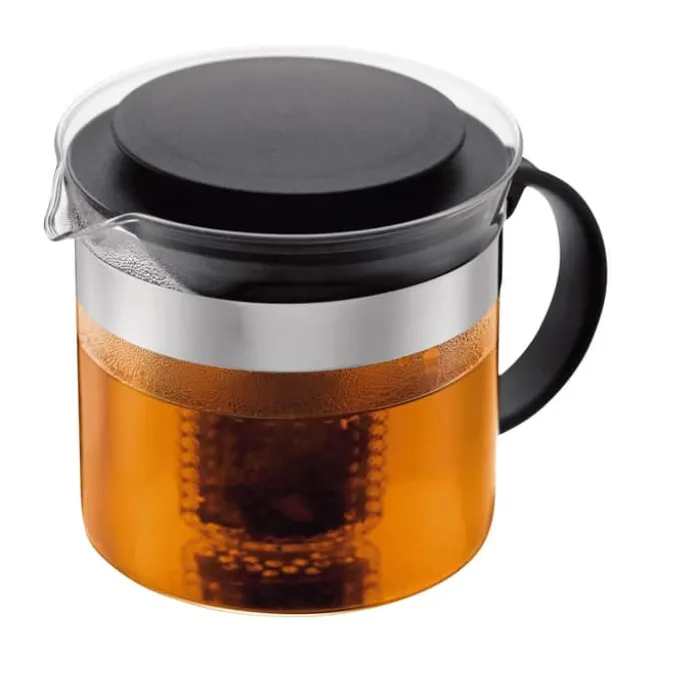 Bodum Bistro Nouveau Tekande 1 liter - Rustfrit stål/borosilikatglas/plastik - Sort
