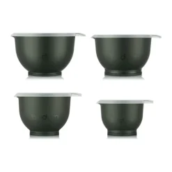 Bodum Bistro Røreskålsæt m. låg - 4 dele 0,7/1,6/3,2/5,2 liter - Plastik - Dark Green