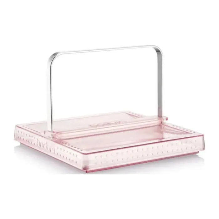 Bodum Bistro Servietholder H 14 x B 20 x L 20 cm - Rustfrit stål/plastik/gummi - Lyserød