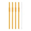 Bodum Bistro Silikonesugerør - 4 stk L 24 cm - Rustfri stål/plastik/silikone - Orange