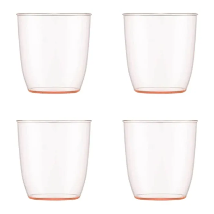 Bodum Kvadrant Vandglas - 4 stk. 35 cl - Plastik - Peach