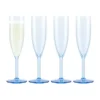 Bodum Oktett Champagneglas - 4 stk. 12 cl - Plastik - Blå