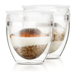 Bodum Pavina To Go Krus med låg - 2 stk. 20 cl - BPA-fri plastik - Klar