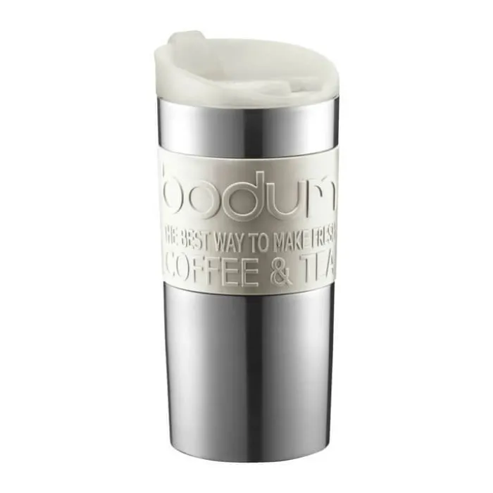 Bodum To Go Krus 0,35 liter - Rustfrit Stål - Hvid