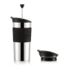 Bodum To Go krus m. Ekstra Låg 35 cl - Rustfrit stål/silikone - Sort