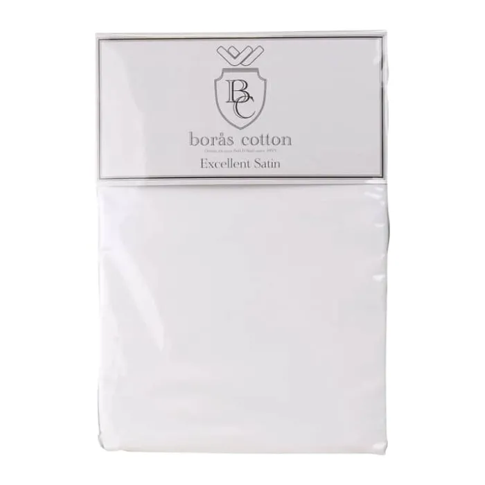 Borås Cotton Cloud Boxlagen B 90 x L 200 cm - Bomuldssatin - Hvid