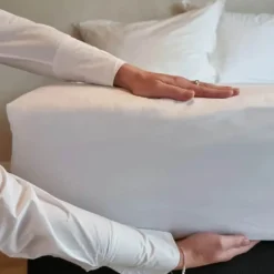 Borås Cotton Cloud Boxlagen B 90 x L 200 cm - Bomuldssatin - Hvid
