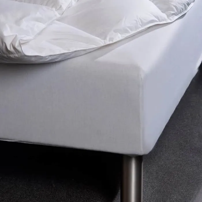 Borås Cotton Cloud Boxlagen B 200 x L 210 cm - Bomuldssatin - Hvid