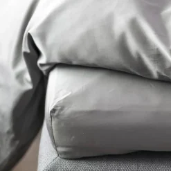Borås Cotton Cloud Kuvertlagen B 160 x L 200 cm - Bomuldssatin - Antracit grå
