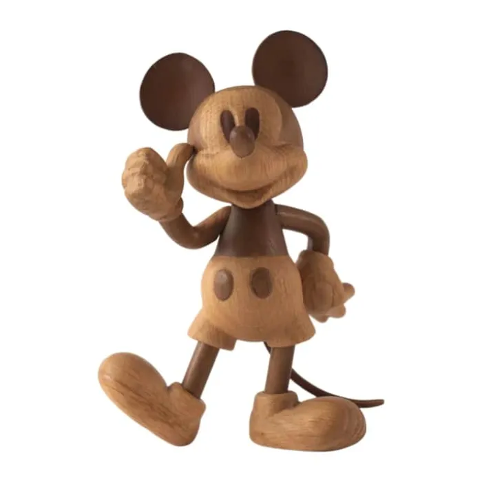 BOYHOOD Mickey Mouse træfigur H 15,3 cm - Egetræ