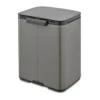 Brabantia BO Affaldsspand 7 liter - Stål/plastik - Platinum
