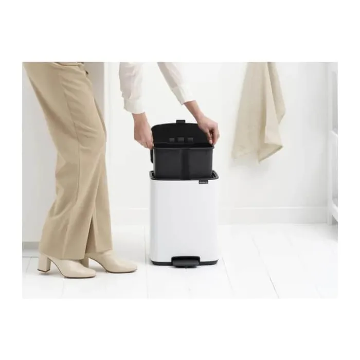 Brabantia Bo Pedalspand 12 liter - Stål - Hvid