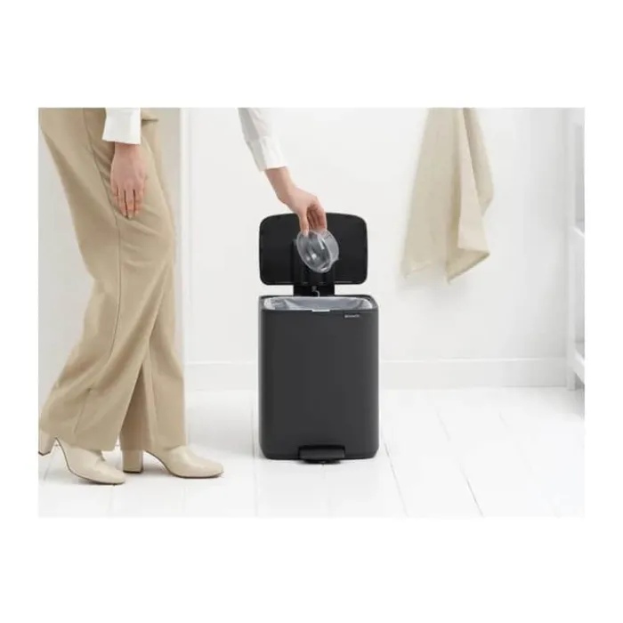 Brabantia Bo Pedalspand 12 liter - Stål - Grå