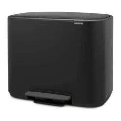 Brabantia Bo Pedalspand 36 liter - Plastik/stål - Mat sort