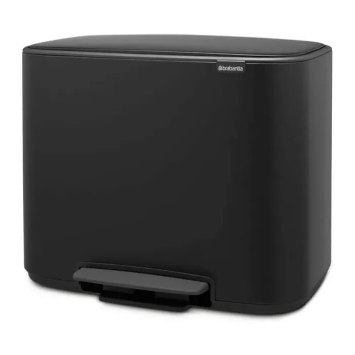 Brabantia Bo Pedalspand 36 liter - Plastik/stål - Mat sort