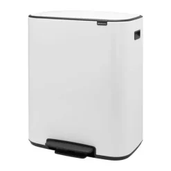 Brabantia BO Pedalspand 2 x 30 liter - Metal - Hvid