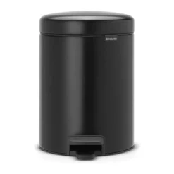 Brabantia NewIcon Pedalspand 5 liter - Plastik/stål - Mat sort