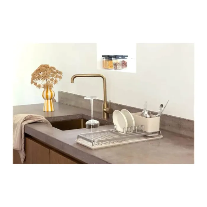 Brabantia Sinkside Opvaskestativ H 12,5 x B 20 x L 46,3 cm - Aluminium - Soft beige