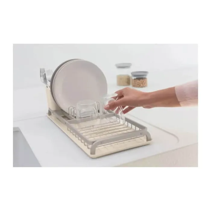 Brabantia Sinkside Opvaskestativ H 12,5 x B 20 x L 46,3 cm - Aluminium - Soft beige