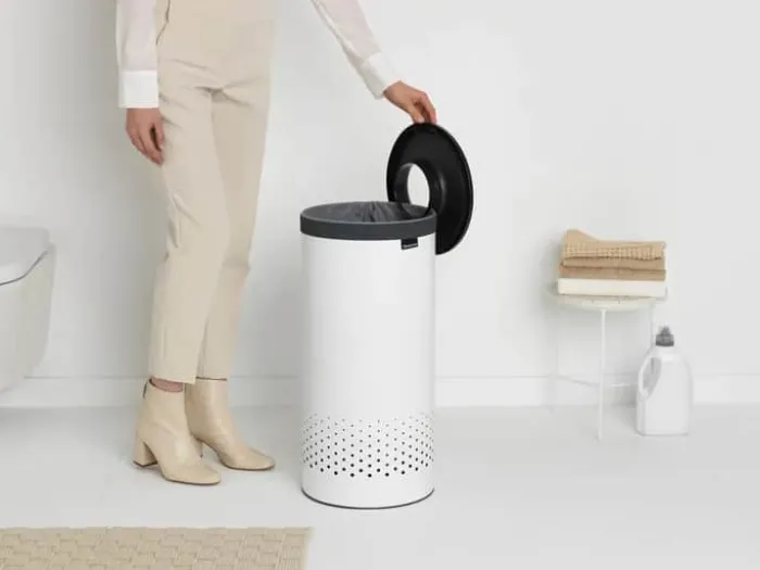 Brabantia Vasketøjskurv 35 liter - Stal/plastik - White