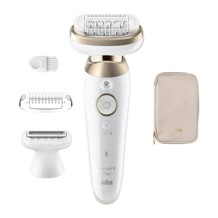 Braun Silk·épil 9 Flex Epilator Brugstid: 50 min. - Vandtæt - Hvid