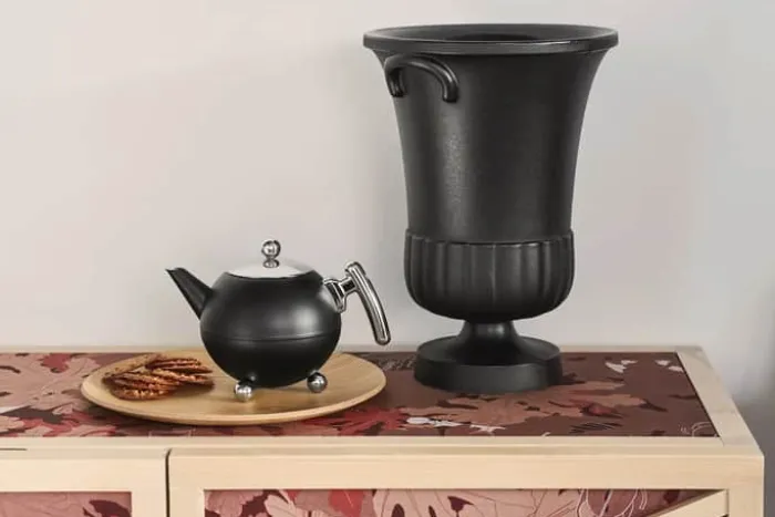 Bredemeijer Bella Ronde Tekande 1,2 liter - Rustfrit stål - Sort