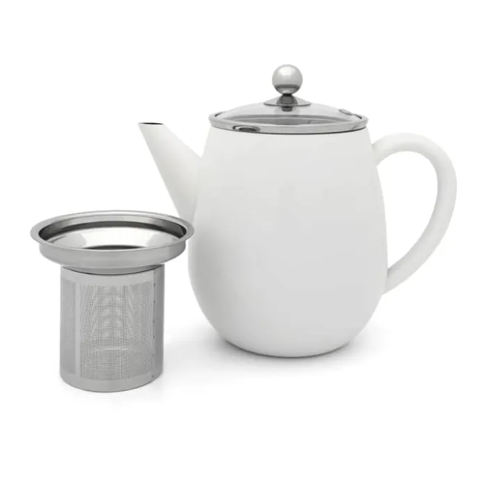 Bredemeijer Duet Eva Tekande 1,1 liter - Rustfrit stål - Hvid