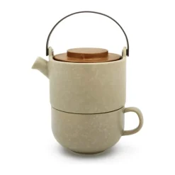 Bredemeijer Umea Tesæt - 2 dele 500 ml - Stentøj- Beige