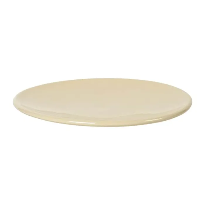 Broste Copenhagen Alfredo Serveringsfad Ø 30 x H 3,5 cm - Stentøj - Beige