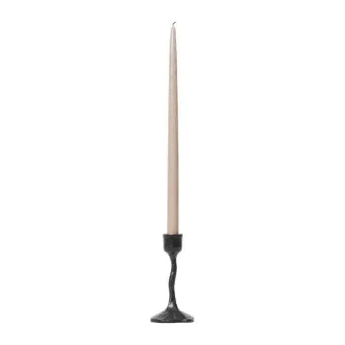 Broste Copenhagen Amy Lysestage H 15 cm - Aluminium - Sort