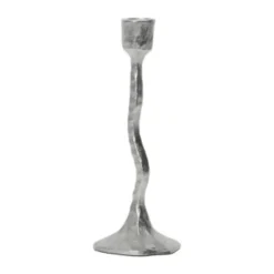 Broste Copenhagen Amy Lysestage H 23 cm - Aluminium - Sølvfarvet