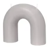 Broste Copenhagen Bend Skulptur Lys H 14,5 x B 16,5 cm - Paraffin - Rainy Day Grey