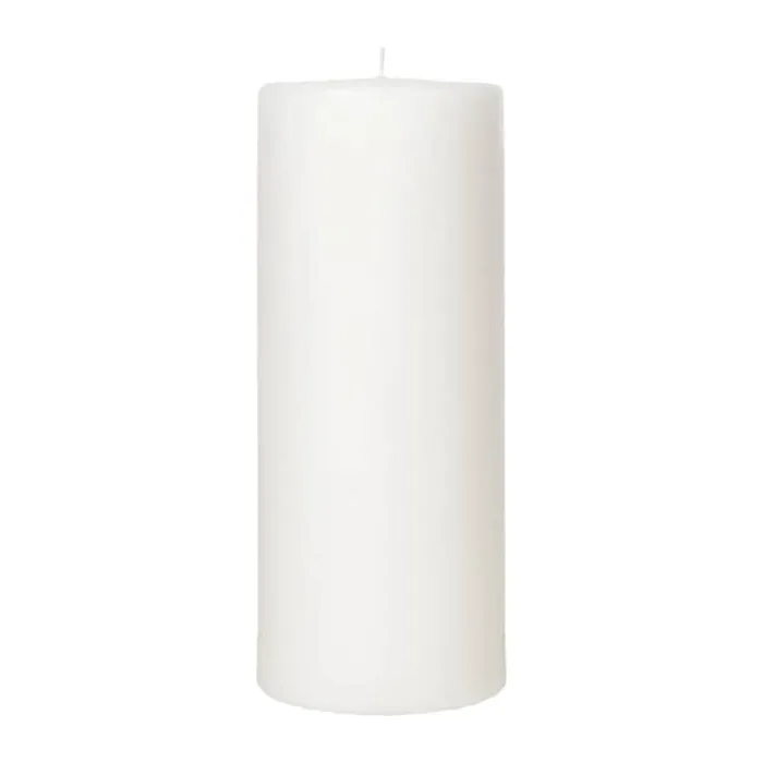 Broste Copenhagen Church Bloklys Ø 10 x H 25 cm - Paraffin - Pure white