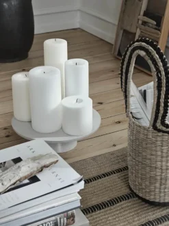 Broste Copenhagen Church Bloklys Ø 10 x H 25 cm - Paraffin - Pure white