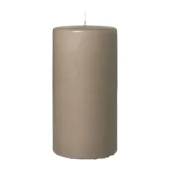 Broste Copenhagen Church Bloklys Ø 10 x H 20 cm - Paraffin - Linen