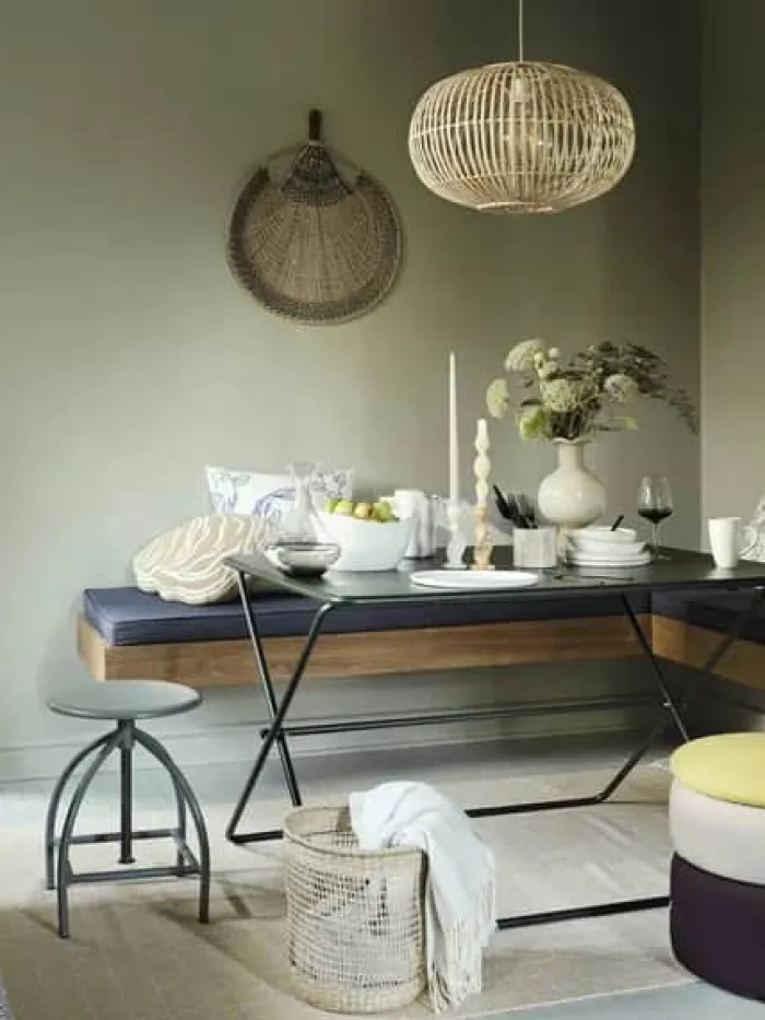 Broste Copenhagen Eden Havebord H 74 x 120 cm - Stål - Grøn