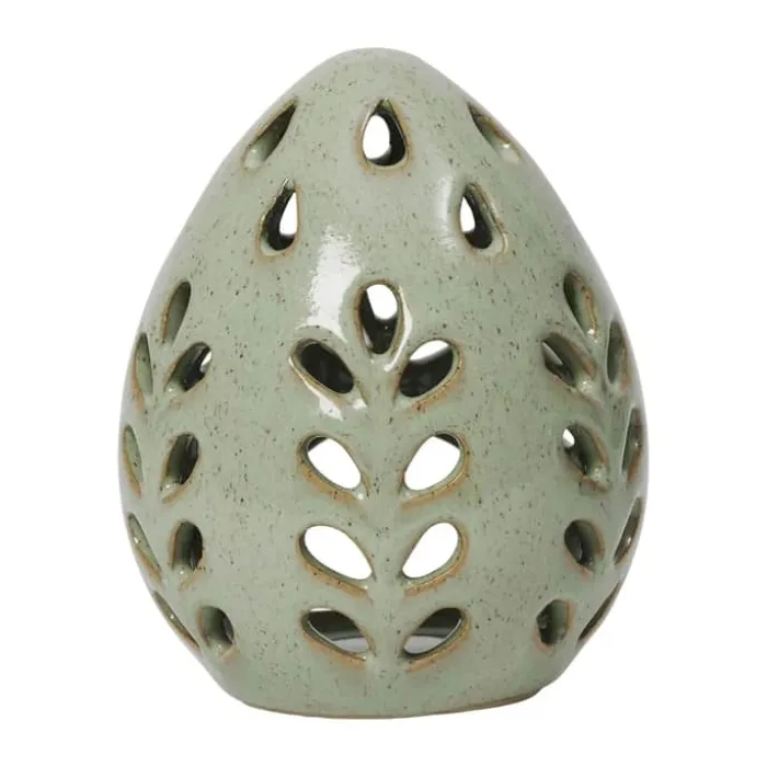 Broste Copenhagen Egga Lanterne Ø 9,5 x H 12 cm - Stentøj - Sand