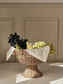 Broste Copenhagen Emmy Kurv Ø 26 x H 21 cm - Rattan - Natural Brown