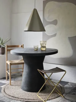Broste Copenhagen Fiber Bord Ø 90 x H 75 cm - Fibercement - Charcoal