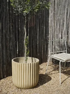 Broste Copenhagen Fiber Krukke Ø 50 x H 50 cm - Fibercement - Beige