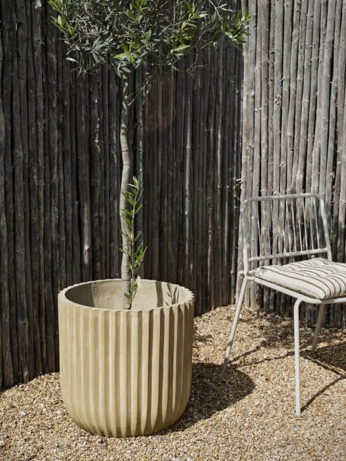 Broste Copenhagen Fiber Krukke Ø 50 x H 50 cm - Fibercement - Beige