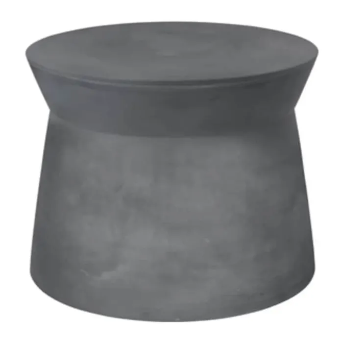 Broste Copenhagen Fiber Sidebord Ø 50 x H 39 cm - Fibercement - Mørkegrå