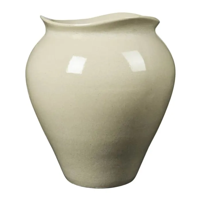 Broste Copenhagen Florentina Gulvvase Ø 50 x H 57 cm - Stentøj - Beige