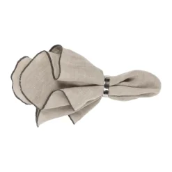 Broste Copenhagen Gracie Stofserviet B 45 x L 45 cm - Hør - Taupe