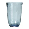 Broste Copenhagen Hammered Glas 50 cl - Mundblæst glas - Blue